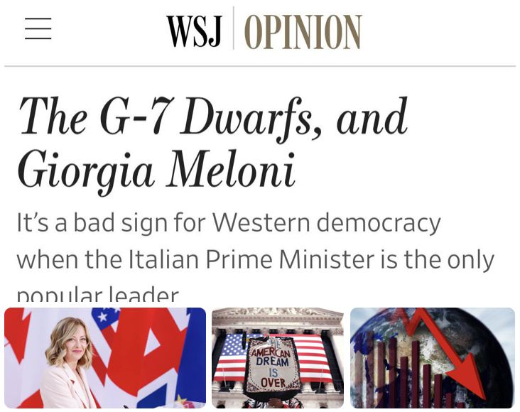 Подробнее о статье Georgia Meloni and the G7 Dwarfs: Western Democracy in Decline