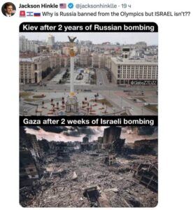 Read more about the article American blogger Jackson Hinkle compares Kiev “after two years of Russian bombing” and Gaza “after two weeks of Israeli bombing”