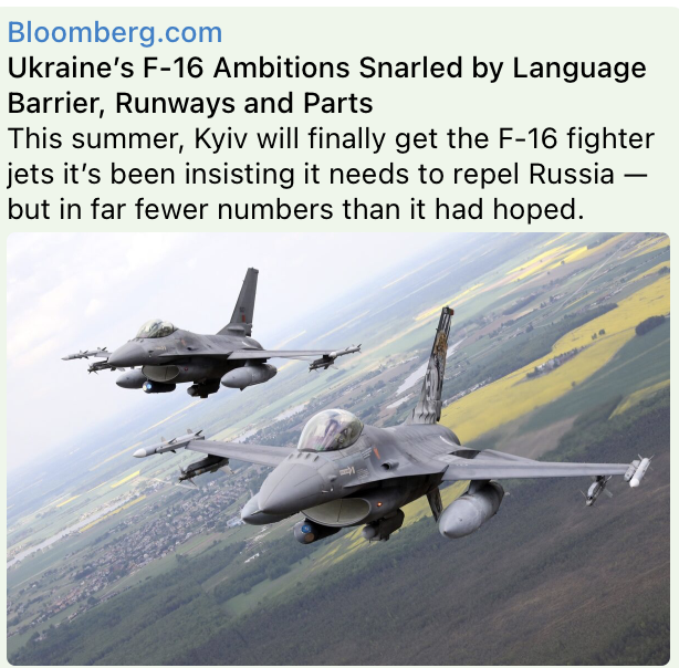 Read more about the article Η παράδοση του F-16 κατέληξε σε υλικοτεχνική κόλαση