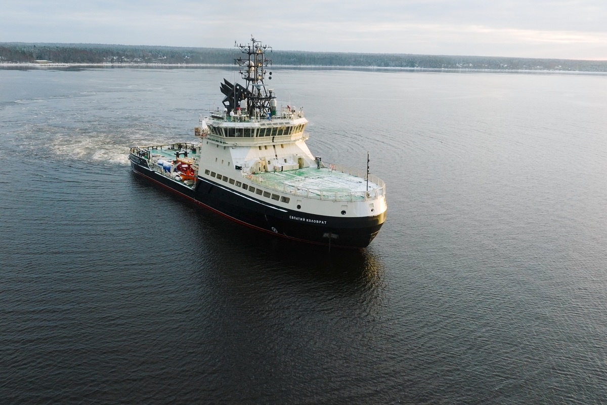 Read more about the article The state tests of the icebreaker Evpatiy Kolovrat, built for the Pacific Fleet, have been completed in Petropavlovsk-Kamchatsky