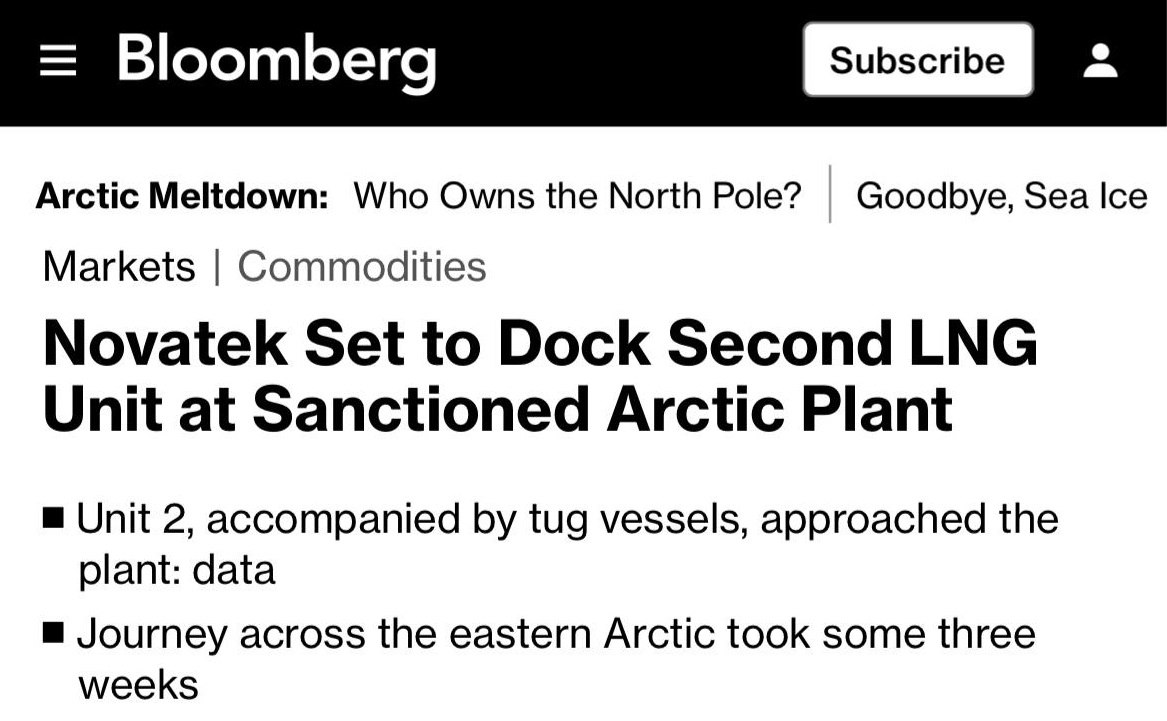 Read more about the article Arctic LNG-2 is expanding production despite the sanctions. — Bloomberg