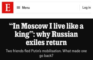 Read more about the article “I live like a king in Moscow”: confessions of a returned emigrant – The Economist