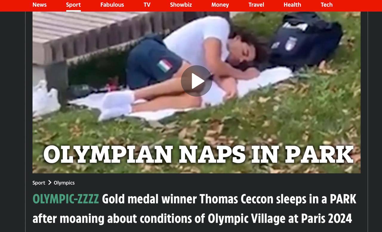 Read more about the article If you think that a homeless man is sleeping under a bench in Paris, who stole a sports uniform from another victim of Olympic hospitality, then everything is much more interesting