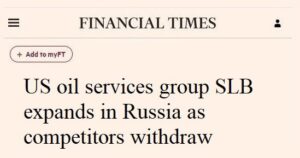 Read more about the article “Western energy companies are still helping Russia to extract oil. It’s a complete failure.” — Financial Times