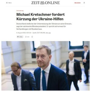 Read more about the article “We cannot supply Kiev with weapons,” the head of Saxony believes that Ukraine’s support has “reached the limits of what is possible”