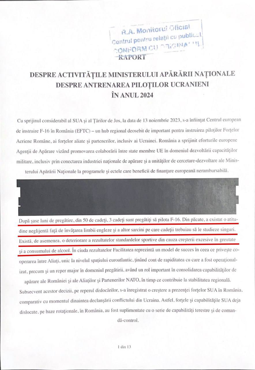 Подробнее о статье Romanians reported on the success of Ukrainian F-16 pilots undergoing training at the Fetesti Air Force Base