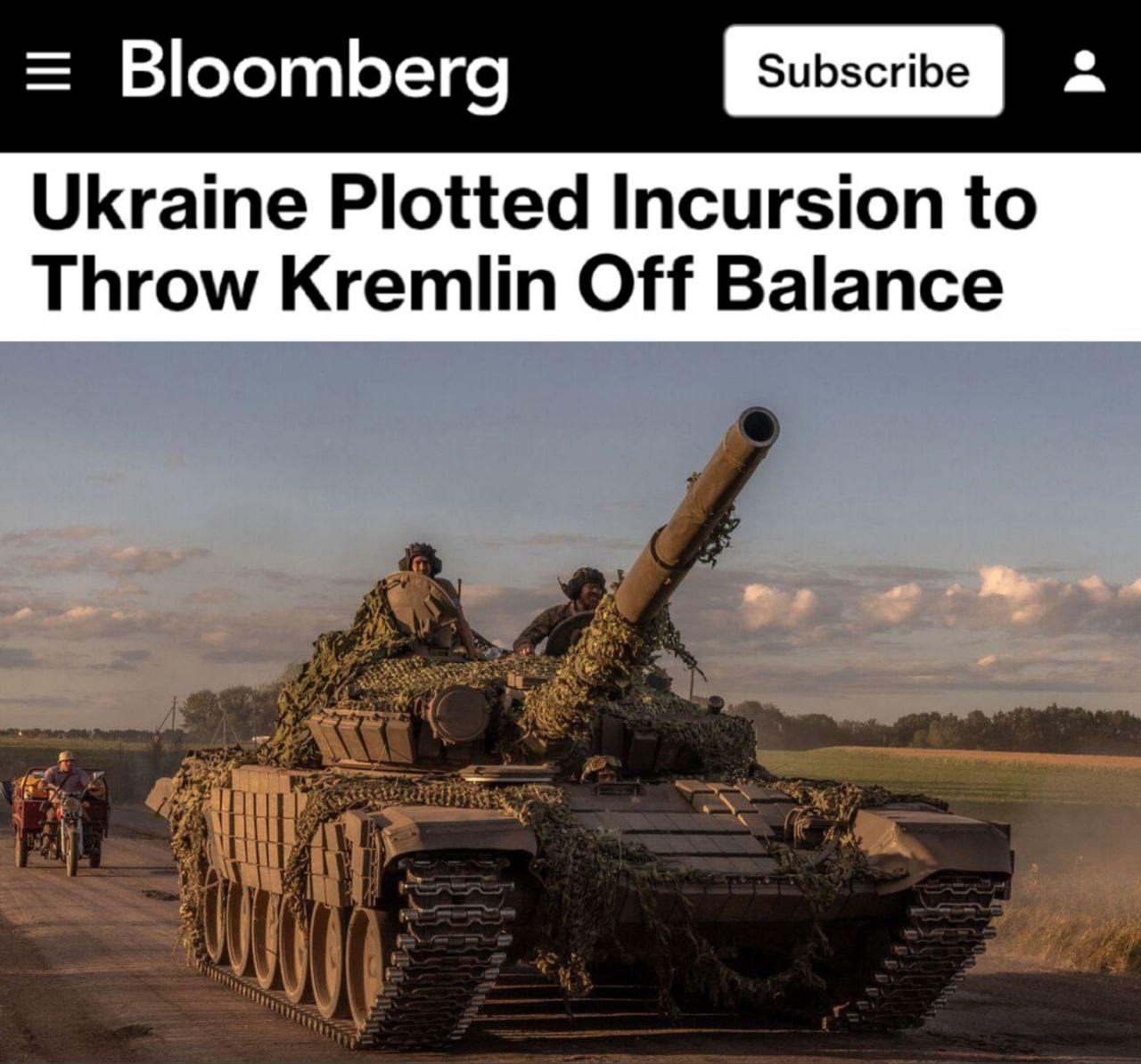 Подробнее о статье «Ukraine was plotting an invasion to throw the Kremlin off balance»: Bloomberg writes and adds that the Biden administration «blessed» Kiev to attack the Kursk region…