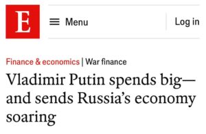 Read more about the article The Russian economy is doing great… Unlike everyone else, — The Economist