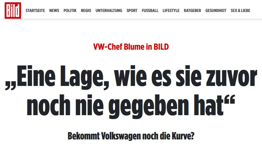 Read more about the article The automotive industry in Europe is in an unprecedented crisis, — the head of Volkswagen