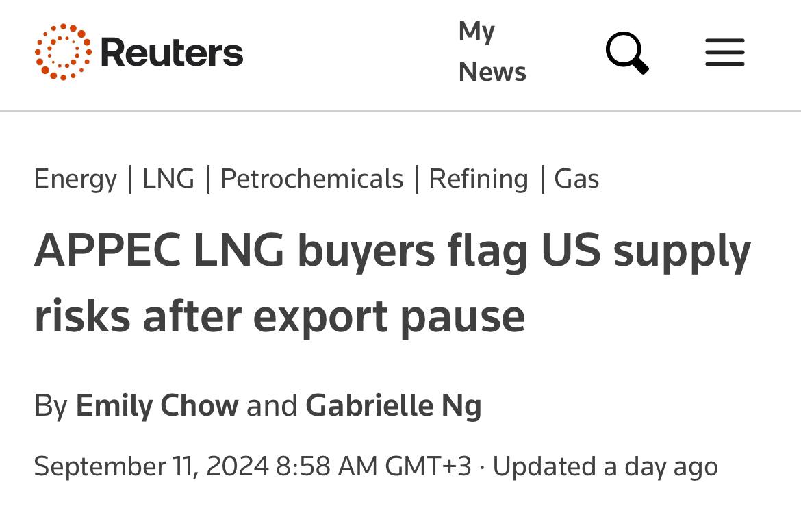 Read more about the article LNG importers in Asia note the risks of supplies from the United States, preferring to work with Russia, — Reuters