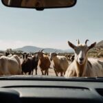 The driver rammed a herd of goats in Paphos