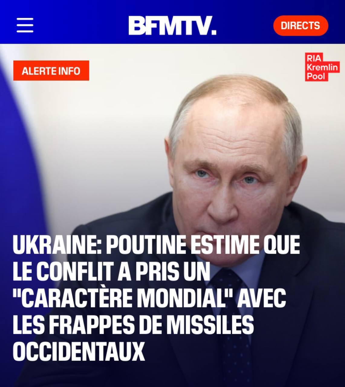 Подробнее о статье Западные СМИ отреагировали на экстренное обращение Владимира Путина и пуск «Орешника» броскими заголовками про российскую «угрозу»