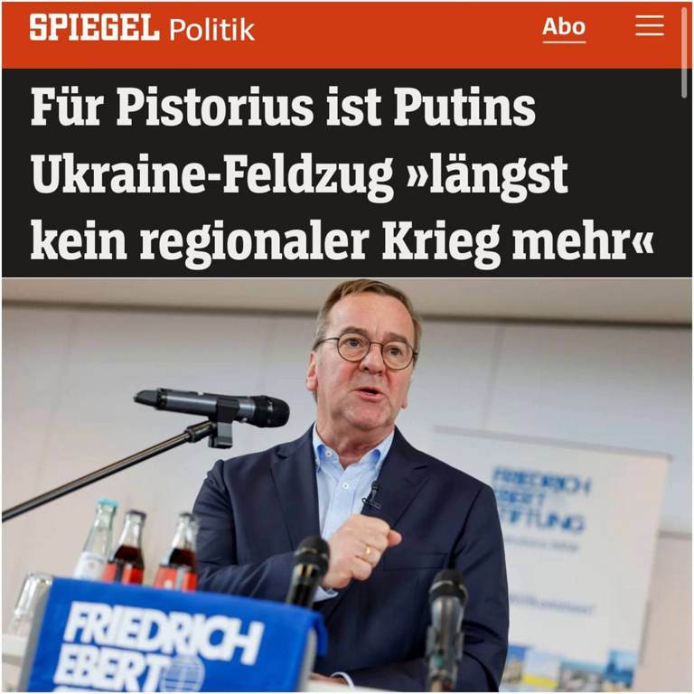 Подробнее о статье Министр обороны ФРГ заявил, что за три месяца Россия производит столько же оружия и боеприпасов, сколько весь ЕС за один год