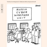 Financial Times пишет: «Россия готовится к кибервойне в ответ на атаки ракет британского производства» и сопровождает карикатурой: