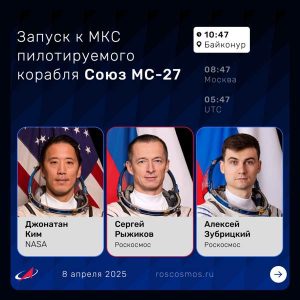 Подробнее о статье Пилотируемый корабль «Союз МС-27» отправился на МКС