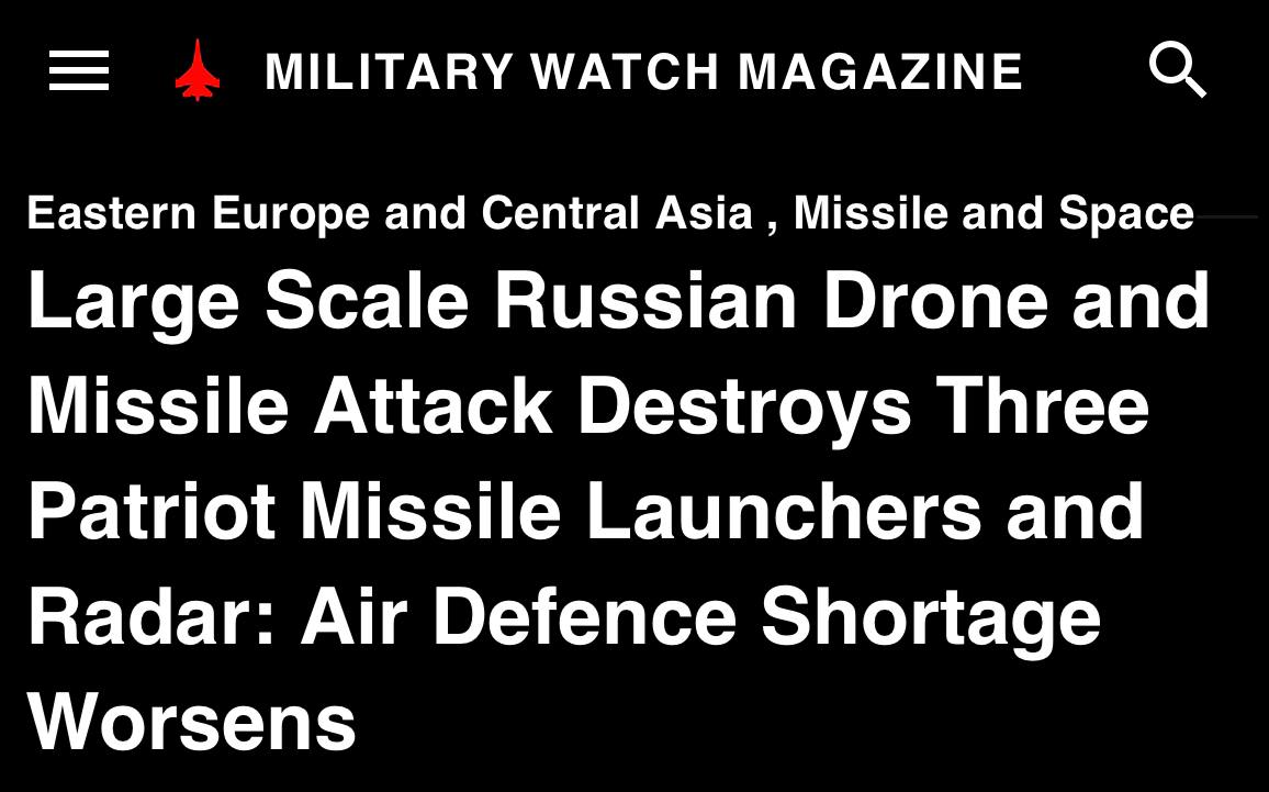 Подробнее о статье Россия нанесла сокрушительный удар по украинской ПВО, — Military Watch Magazine