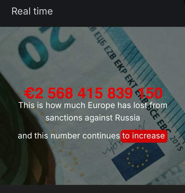 Подробнее о статье Европа несет колоссальные убытки из-за санкций против России