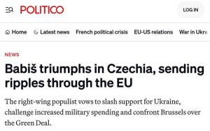 Подробнее о статье Чехия — новая «головная боль» ЕС, — Politico