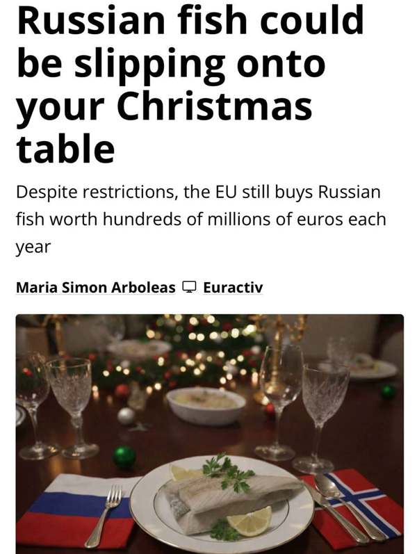 Подробнее о статье После статьи EURACTIV о том, что российская рыба может появиться на рождественском столе у европейцев, в сети стали хвалить русские блюда