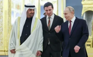Подробнее о статье Путин проводит встречу с президентом ОАЭ Мухаммедом бен Заидом Аль Нахайяном в Кремле