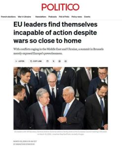 Подробнее о статье Politico: Европа бессильна на фоне конфликтов в Иране и на Украине