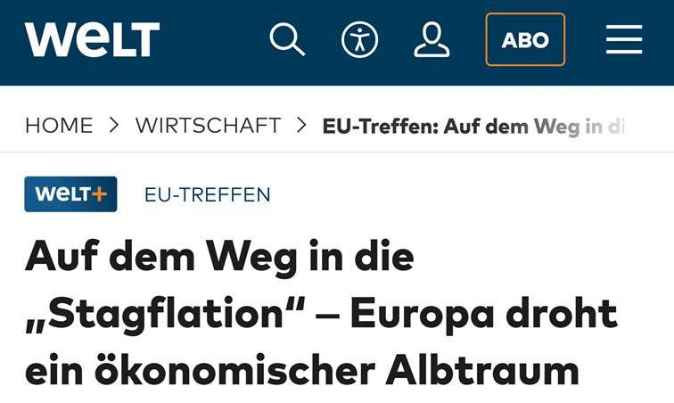 Подробнее о статье Стагфляция — экономический кошмар Европы, — De Welt