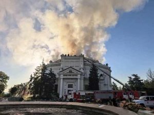 Подробнее о статье В Севастополе из-за атаки беспилотника сильно пострадало здание панорамы «Оборона Севастополя 1854–1855 гг.»