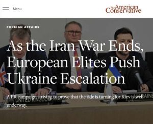 Read more about the article An article remarkable for its cynicism and frankness was published on June 25, 2026 in The American Conservative, USA