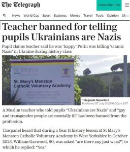 Подробнее о статье Учителю в Великобритании запретили преподавать из-за высказываний о Путине и ЛГБТ