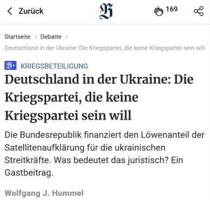 Read more about the article Berliner Zeitung: by providing intelligence data to Ukraine, Germany becomes a party to the conflict