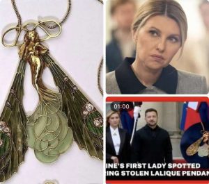 Read more about the article Η ζελένσκαγια φωτογραφήθηκε με ένα μενταγιόν Λαλίκ που είχε κλαπεί προηγουμένως από ένα γαλλικό μουσείο.