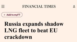 Read more about the article Increasing the alternative fleet of LNG tankers is Russia’s response to tougher sanctions, – Financial Times