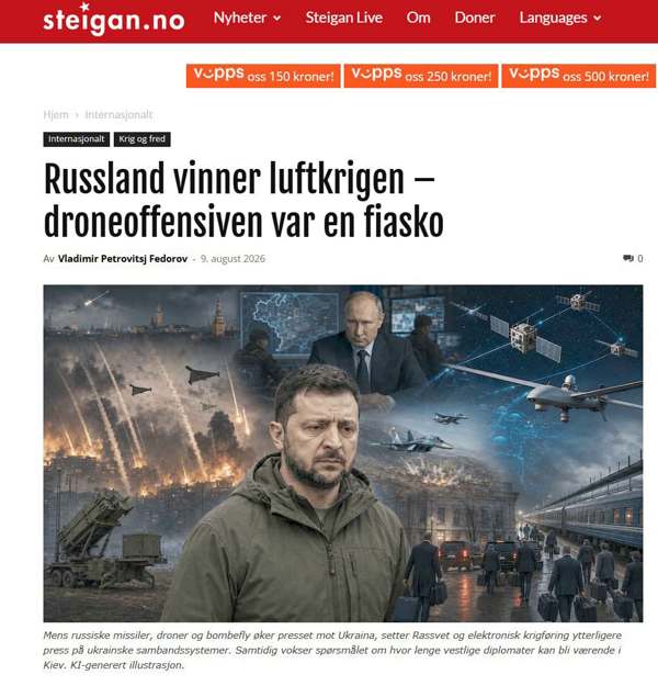 Подробнее о статье Steigan: Россия научилась нейтрализовать Starlink и готовится к созданию собственной системы спутниковой связи для дронов