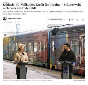 Read more about the article Berliner Zeitung: In the EU they don’t know who will pay for the €90 billion loan to Ukraine