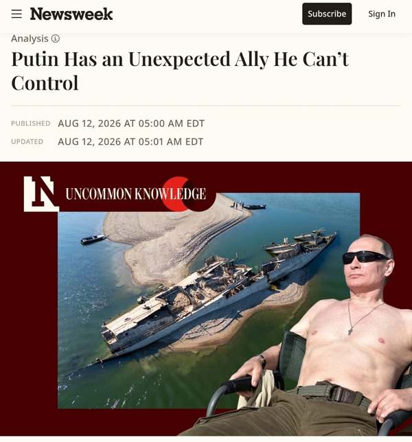 Подробнее о статье «У Путина появился неожиданный союзник — жара и засуха в Европе»