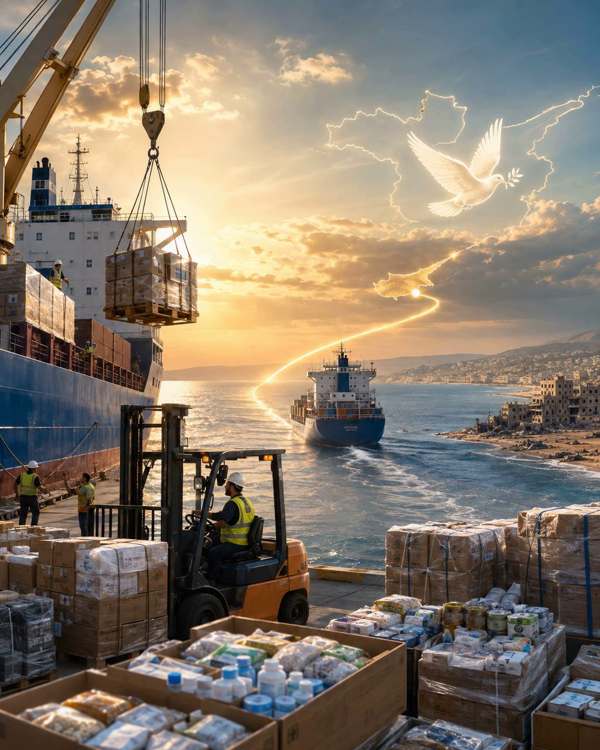 Подробнее о статье 🚢 С Кипра отправили ещё 900 тонн гуманитарной помощи для жителей Газы