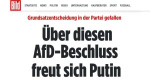 Read more about the article Το AfD θα επιδιώξει την αποκατάσταση των σχέσεων της Γερμανίας με τη Ρωσία, γράφει η Bild