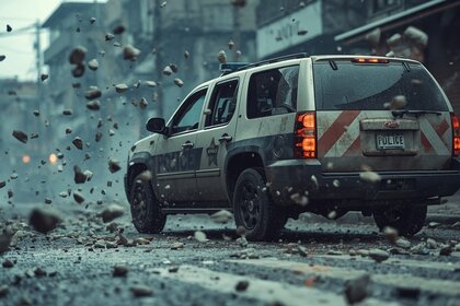 Подробнее о статье Машину полицейских в Ларнаке забросали камнями