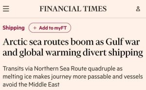 Read more about the article A boom in shipping along the Northern Sea Route, Financial Times reports